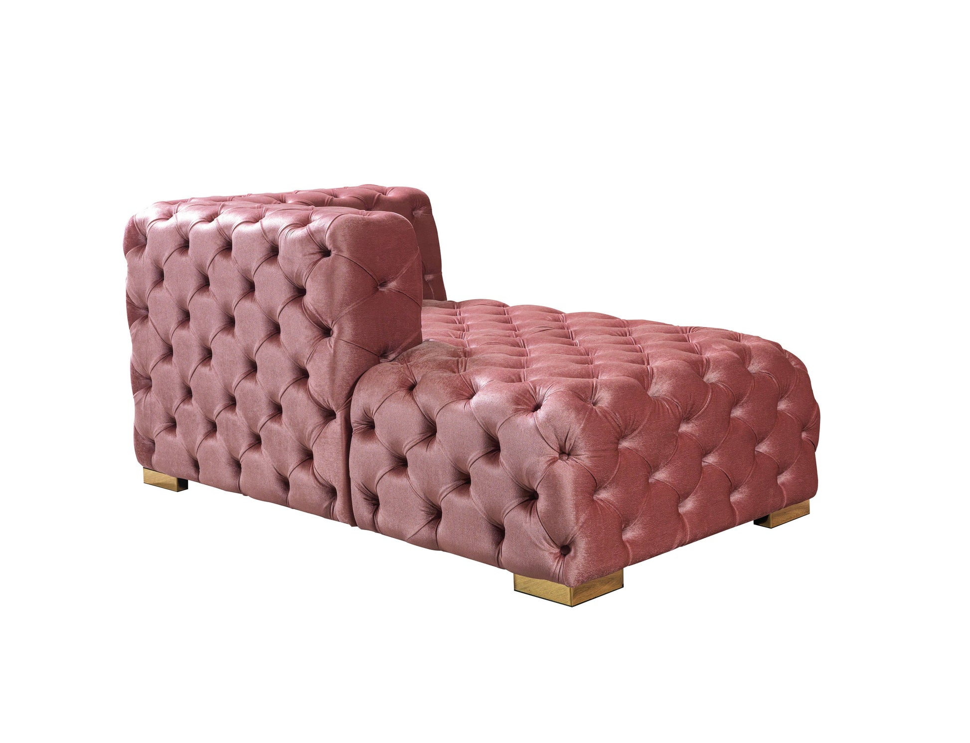 Neva Pink Velvet Double Chaise Sectional