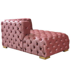 Neva Pink Velvet Double Chaise Sectional