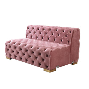 Neva Pink Velvet Double Chaise Sectional