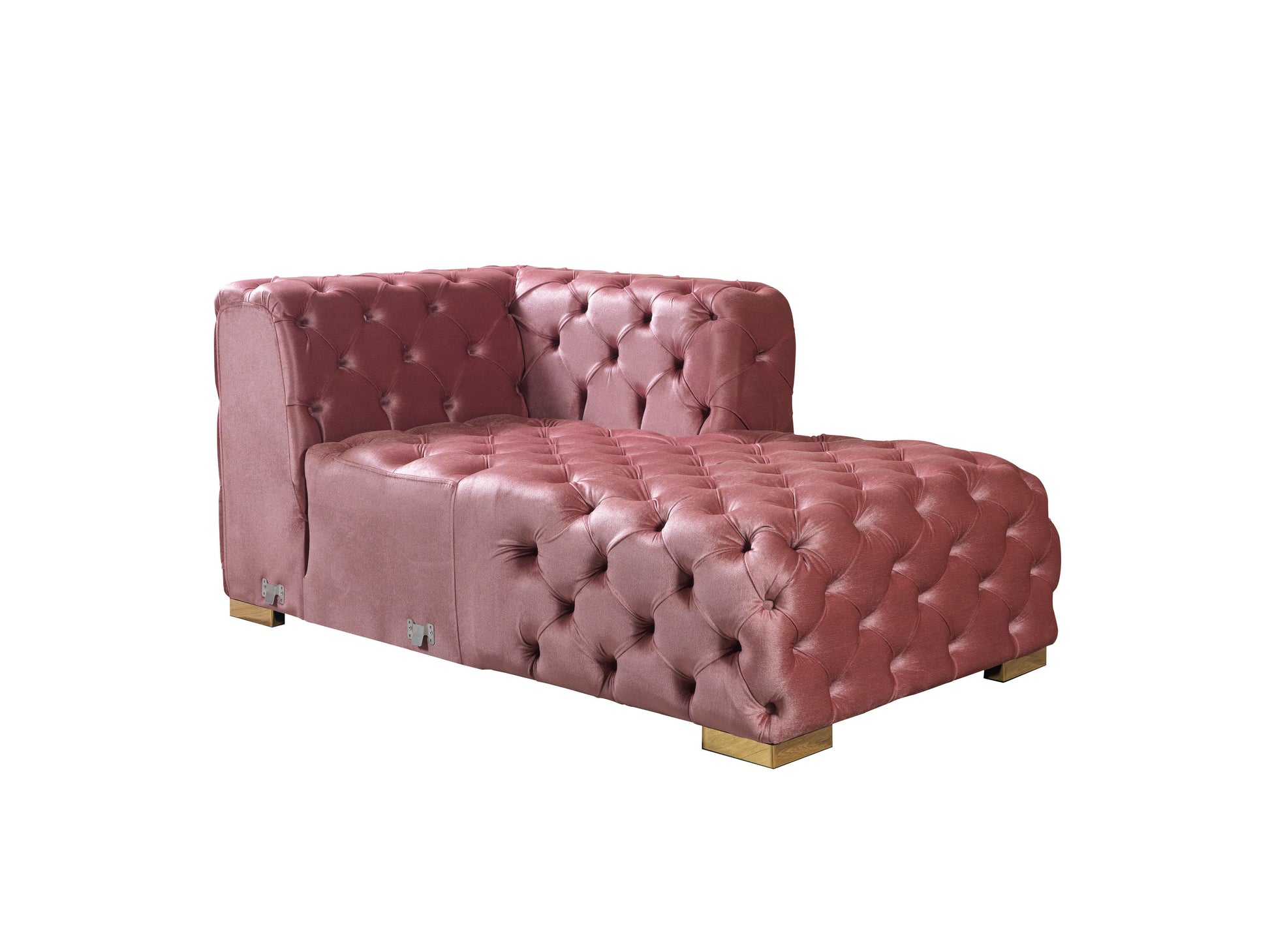 Neva Pink Velvet Double Chaise Sectional