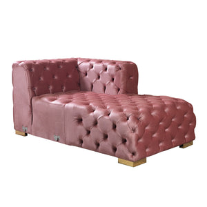 Neva Pink Velvet Double Chaise Sectional