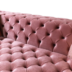 Neva Pink Velvet Double Chaise Sectional