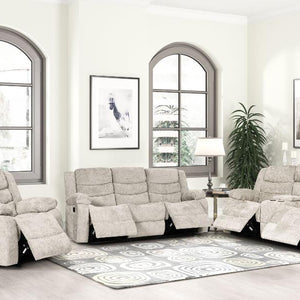 Oliver Beige 3-Piece Reclining Living Room Set