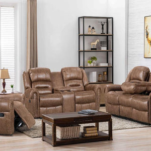 River Creek Brown 3-Piece Reclining Living Room Set