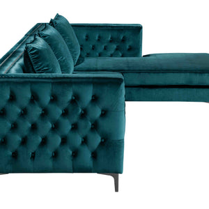 Ava Teal Velvet RAF Sectional