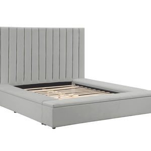 France Grey Platform Bed - Queen, King