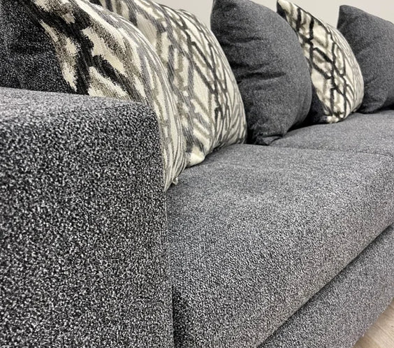 Steel Modern Contemporary Fabric Upholstered Sofa & Loveseat