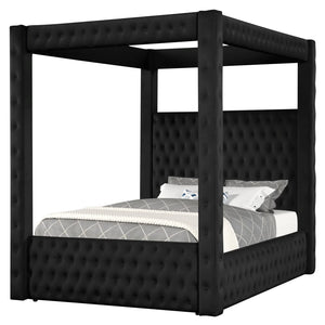 Castle Black Platform Bed -Queen, King