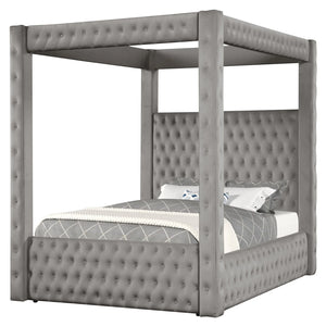 Castle Grey Platform Bed - Queen, King