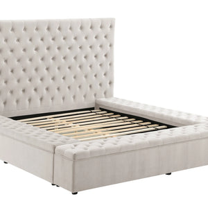 Paris Beige Platform Bed - Queen, King