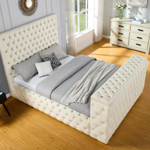 Future Beige Platform Bed - Queen, King