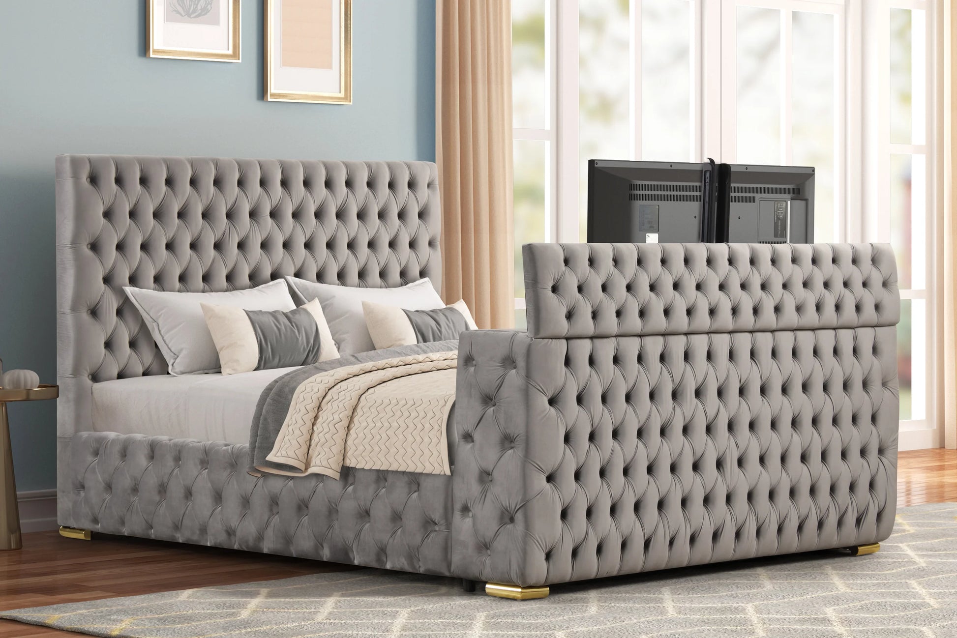 Future Gray Platform Bed - Queen, King