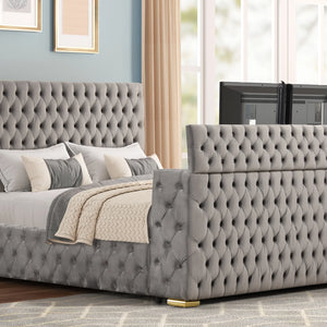 Future Gray Platform Bed - Queen, King