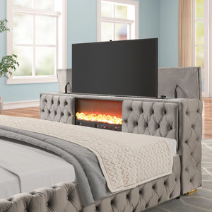 Future Gray Platform Bed - Queen, King