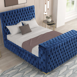 Future Blue Platform Bed - Queen, King