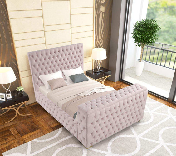 Future Pink Platform Bed - Queen, King