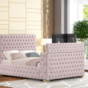 Future Pink Platform Bed - Queen, King