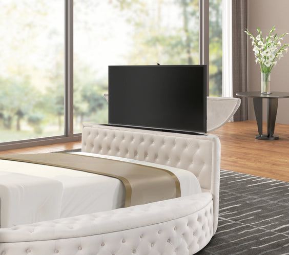 Patron Beige Platform Bed - Queen, King