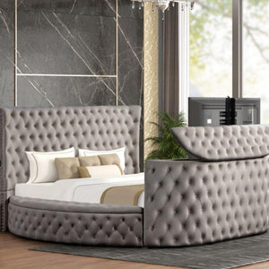 Patron Gray Platform Bed - Queen, King