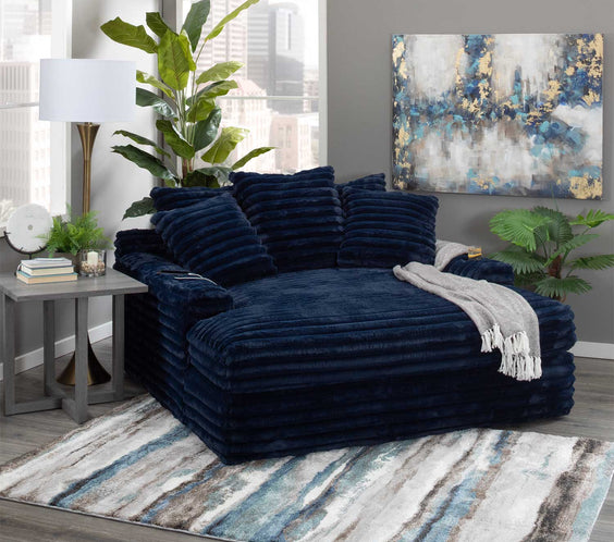 4500 - Navy Chaise Lounge