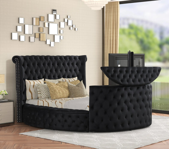 Patron2Black Platform Bed - Queen, King