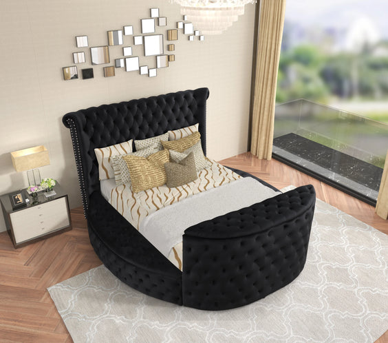 Future Black Platform Bed - Queen, King