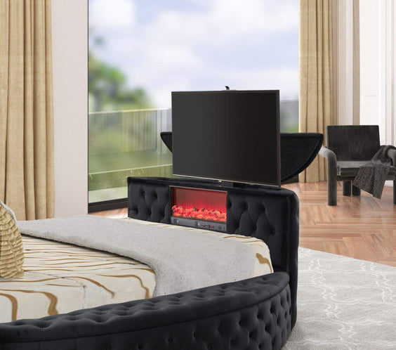 Patron2Black Platform Bed - Queen, King