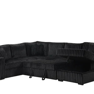 Sonic Black Sectional With Pull-Out Bed **NEW ARRIVAL**