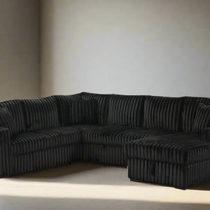 Sonic Black Sectional With Pull-Out Bed **NEW ARRIVAL**