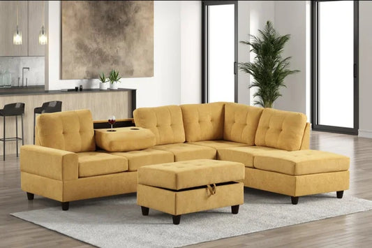 47Heights Reversible Sectional + Ottoman **NEW ARRIVAL**