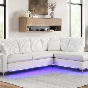 Candy Beige - Reversible Sectional (w/ LED's) **NEW ARRIVAL**