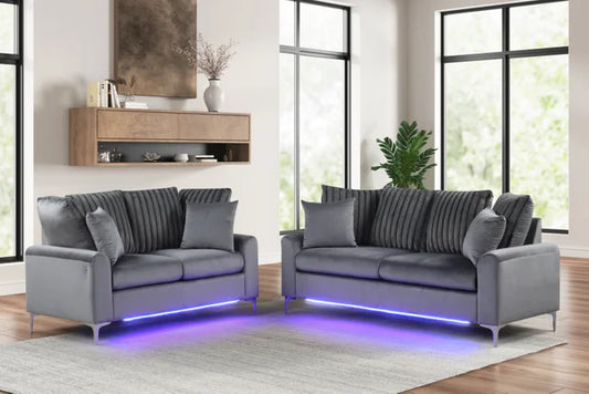 Celina Charcoal - 2PC Sofa & Loveseat Set **NEW ARRIVAL**