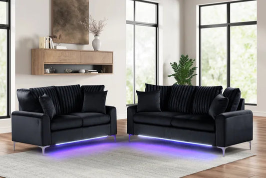 Celina Black- 2PC Sofa & Loveseat Set **NEW ARRIVAL**