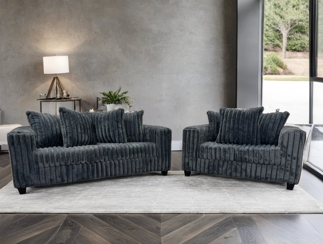 510 Charcoal - Sofa & Loveseat Set **NEW ARRIVAL**
