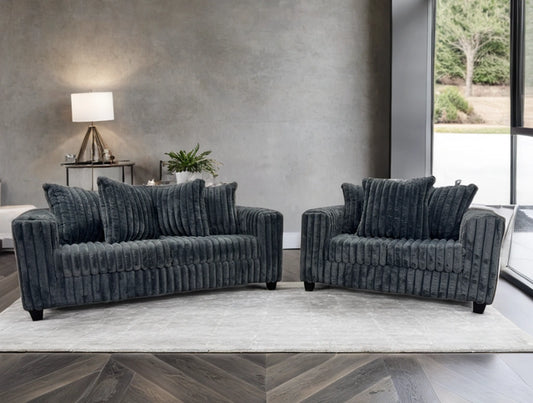 510 Charcoal - Sofa & Loveseat Set **NEW ARRIVAL**