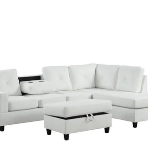 Rocket White PU Reversible Sectional **COMING SOON** (ETA 4/21)
