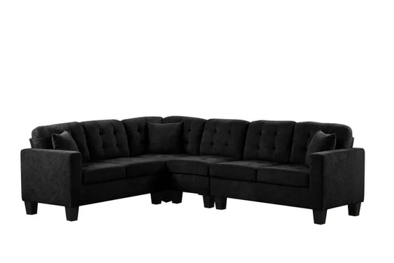 Logan2 Black - Reversible Sectional