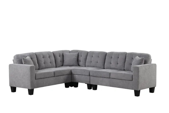 Logan2 Gray - Reversible Sectional
