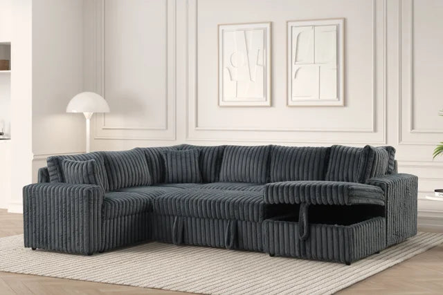 Forever Charcoal Sectional With Pull-Out Bed **NEW ARRIVAL**