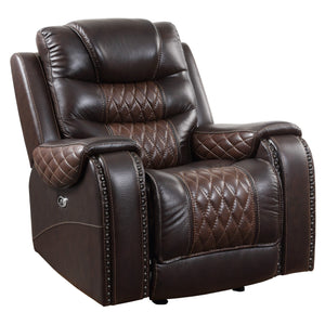 Harley Brown Top Grain 3-Piece Power Reclining Living Room Set