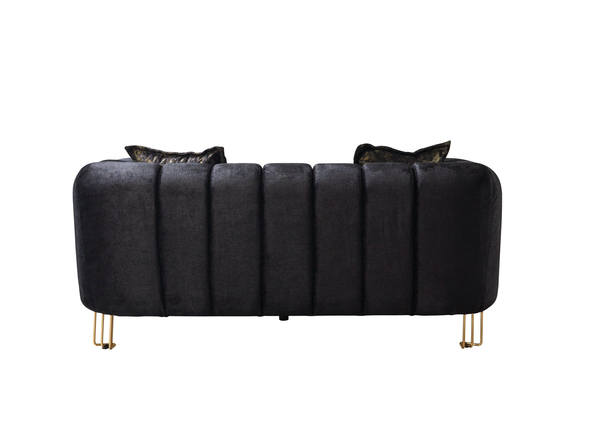 Santana Black Velvet Sofa & Loveseat