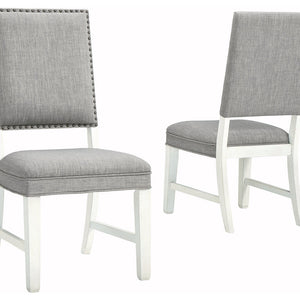 [SPECIAL] Nashbryn Gray/White Dining Chair, Set of 2