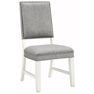 [SPECIAL] Nashbryn Gray/White Dining Chair, Set of 2