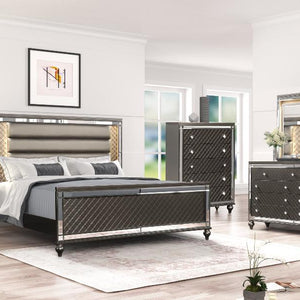 Stars Charcoal LED 5-Piece King Bedroom Set