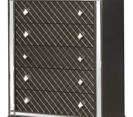 Stars Charcoal LED 5-Piece King Bedroom Set