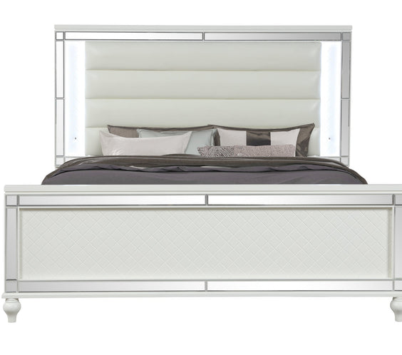 Stars White LED 5-Piece King Bedroom Set