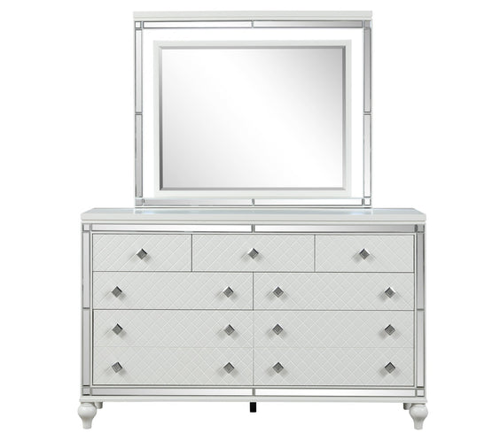 Stars White LED 5-Piece King Bedroom Set