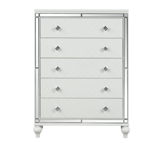 Stars White LED 5-Piece King Bedroom Set