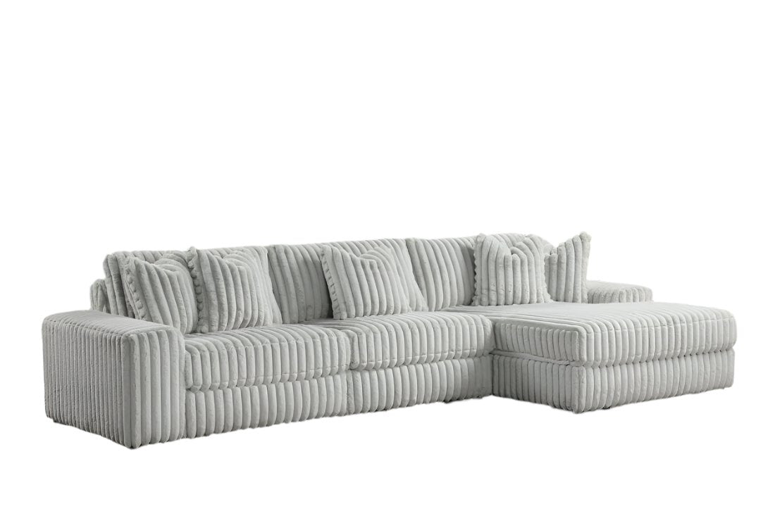 Sunday Grey 3-Piece RAF Sectional