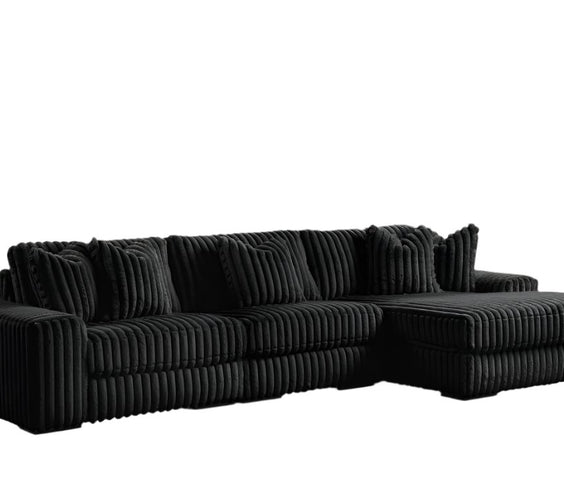 Sunday Black 3-Piece RAF Sectional
